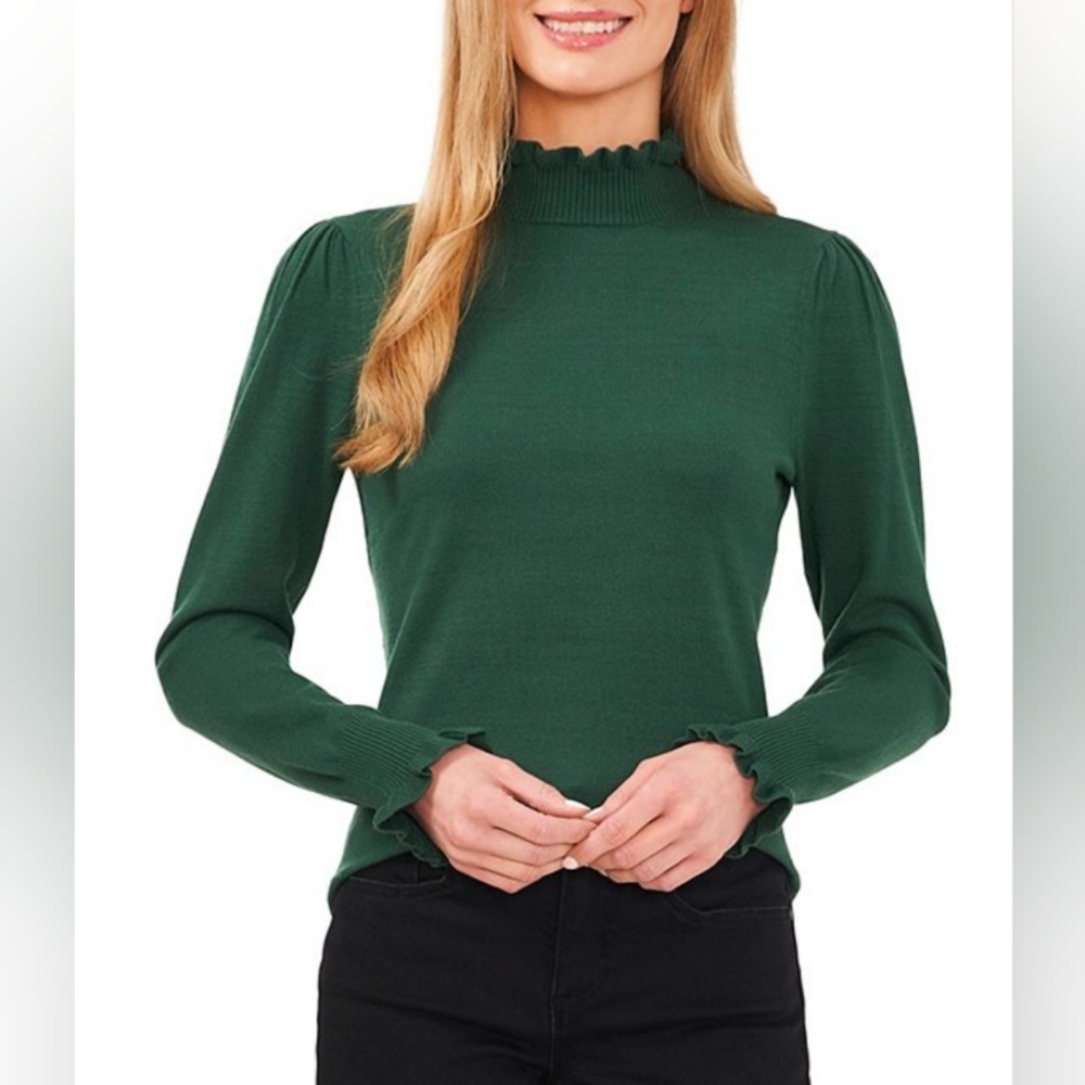 Entro Ruffled Long Sleeve Sweater